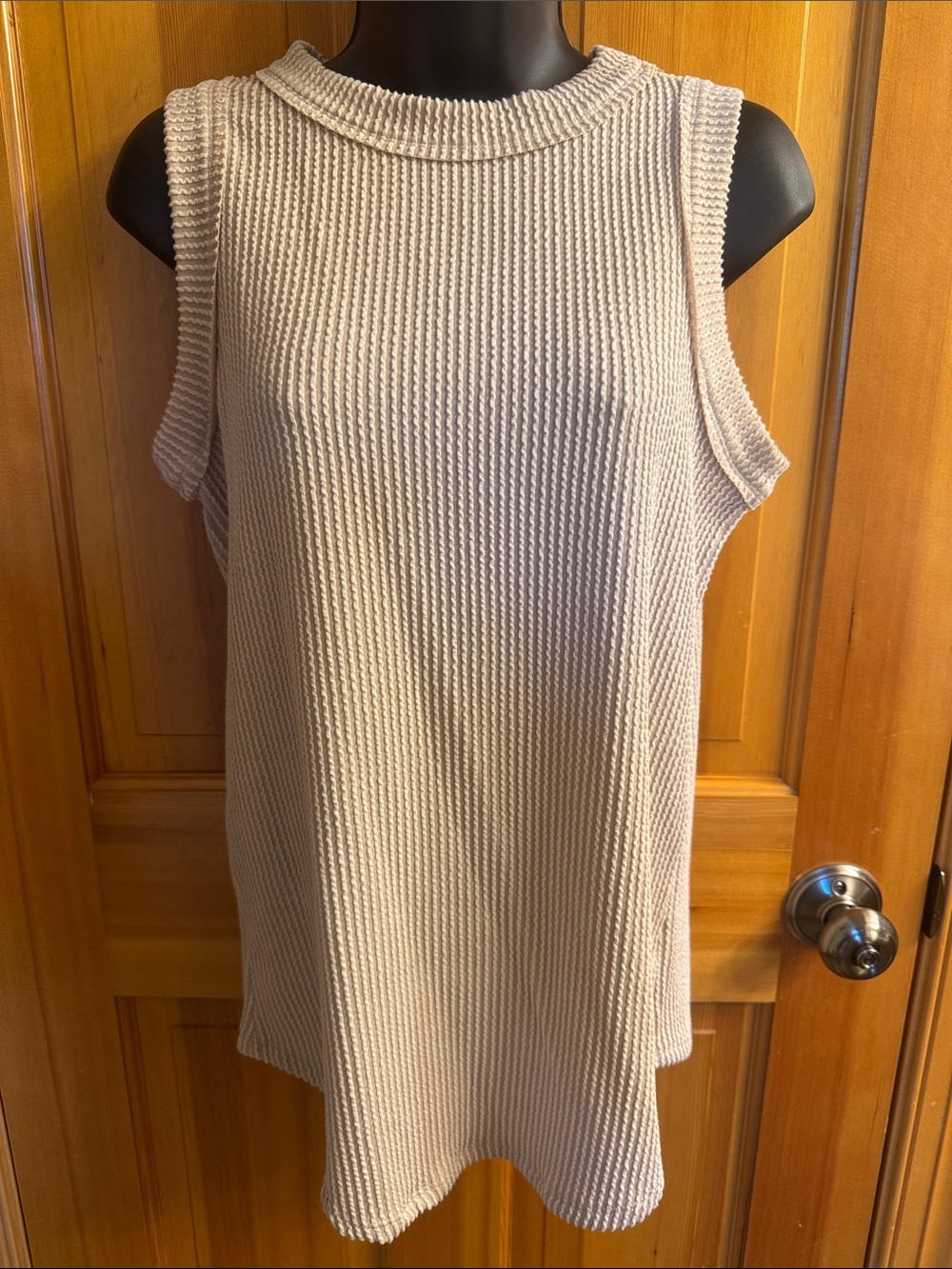 Maurices Ribbed Sleeveless Tank Top in Cream
